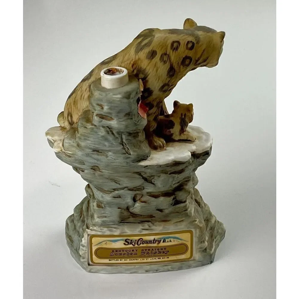 Vintage 1979 Ski Country Snow Leopard Empty Decanter Limited Edition - No Lid BU